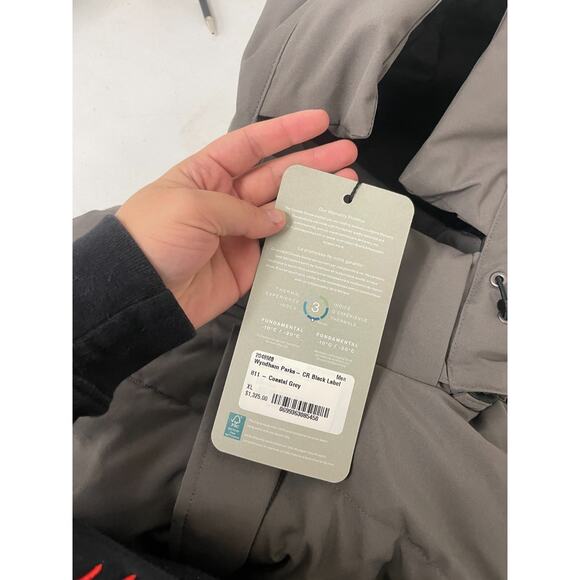 Canada Goose Men's Wyndham Parka Black Label Coastal Gray Sz XL Quilted NWT - Picture 4 of 16